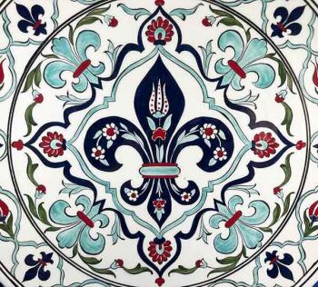 Iznik-Keramikteller | Geschäftsgeschenk Frankreich–Türkiye 30 cm - 2