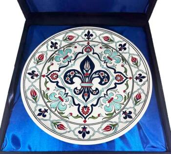 Iznik-Keramikteller | Geschäftsgeschenk Frankreich–Türkiye 30 cm - 6