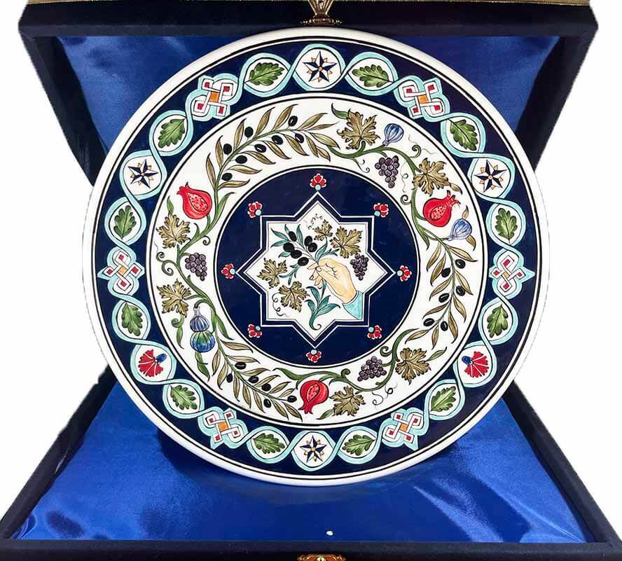 Iznik-Keramikteller | Geschäftsgeschenk Italien–Türkiye 30 cm - 1