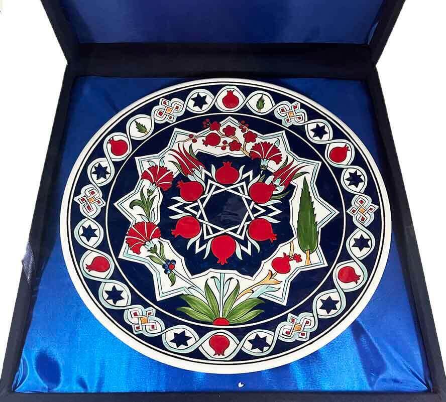 Iznik-Keramikteller | Geschäftsgeschenk Spanien–Türkiye 30 cm - 5