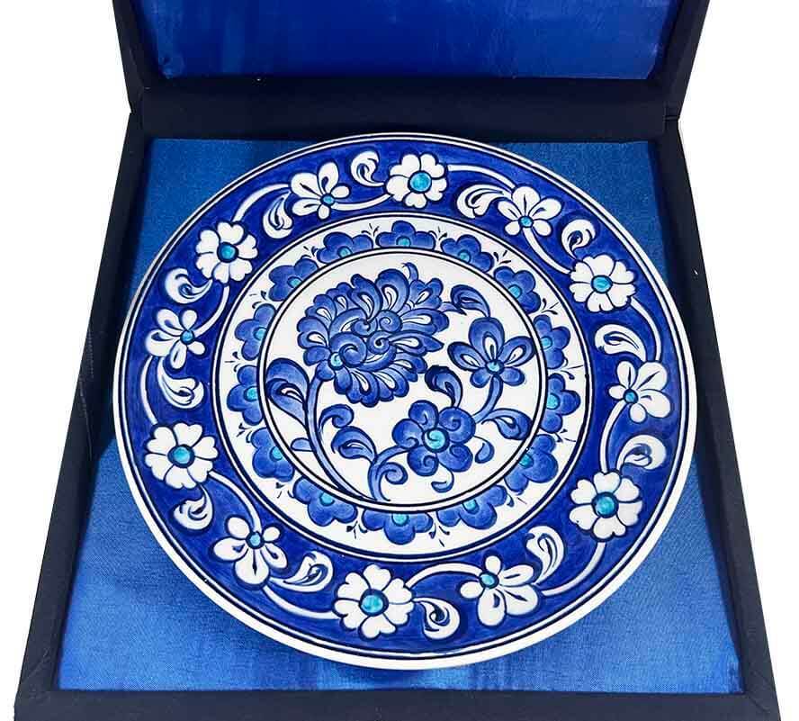 Iznik-Keramikteller mit blau-weißem Hatayi-Motiv 18 cm - 2