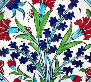 Iznik-Keramikteller mit Nelkengarten-Motiv 18 cm - 2