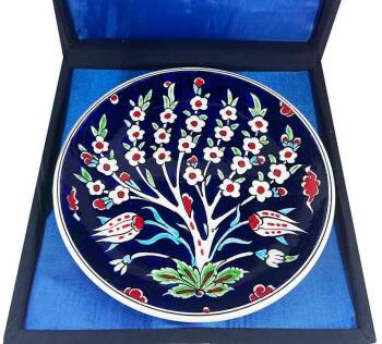 Iznik-Keramikteller mit osmanischem Lebensbaum-Motiv 18 cm - 2