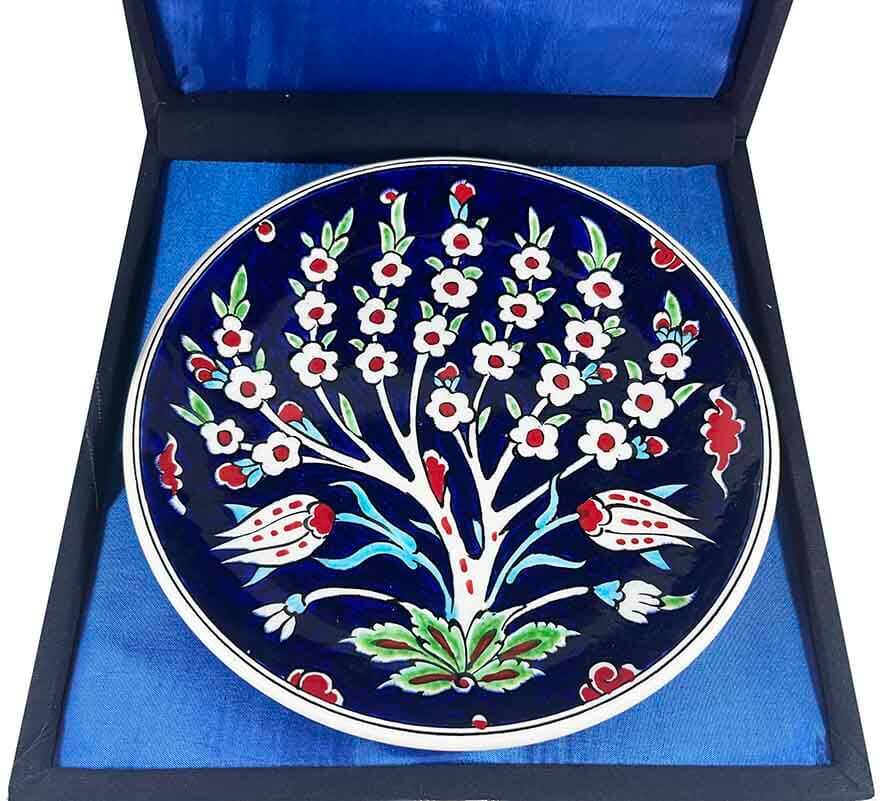 Iznik-Keramikteller mit osmanischem Lebensbaum-Motiv 18 cm - 2