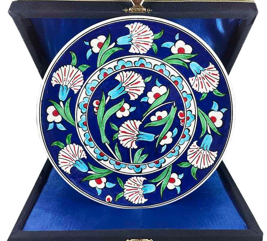 Iznik-Keramikteller mit osmanischem Nelkengarten-Motiv 18 cm - 1