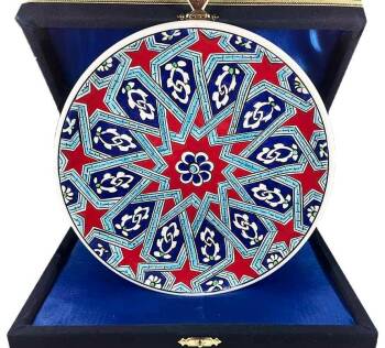 Iznik-Keramikteller mit Seldschukenstern-Motiv 18 cm - Çini Evi