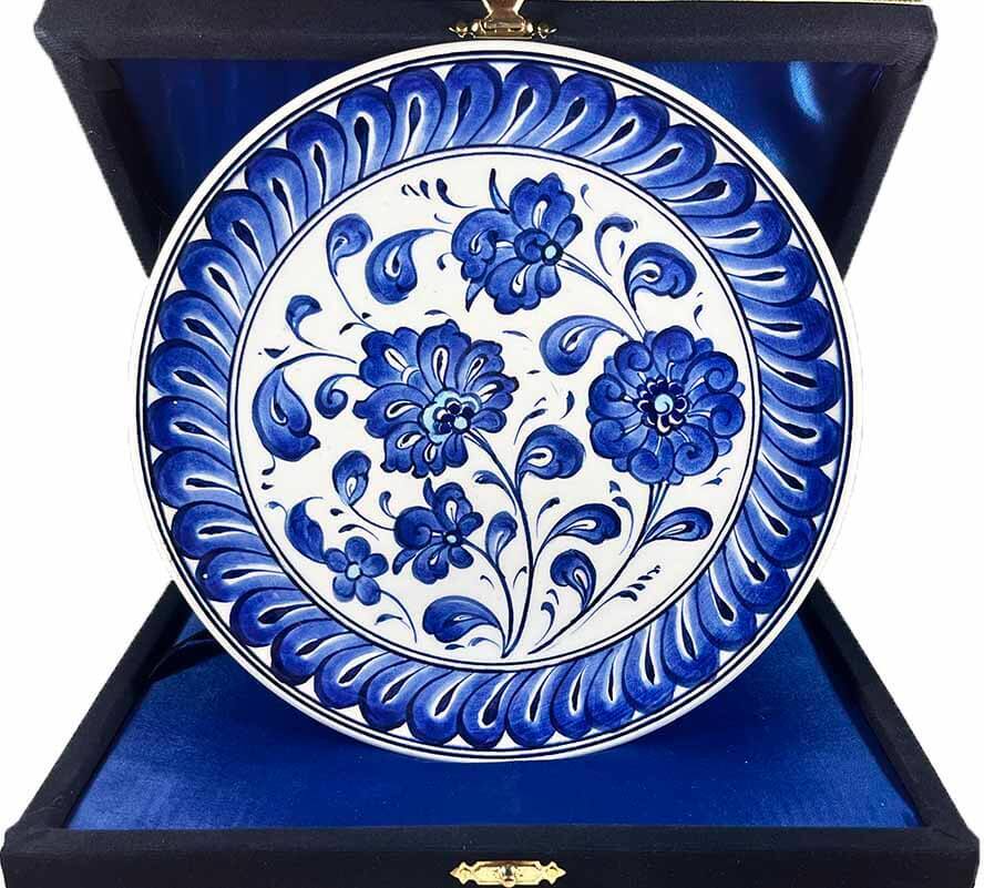 Iznik-Keramikteller mit traditionellem Lotusmotiv 18 cm - 1