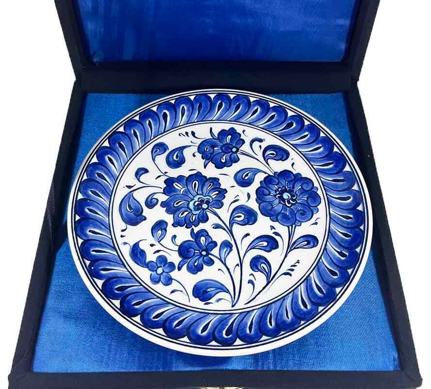 Iznik-Keramikteller mit traditionellem Lotusmotiv 18 cm - 2
