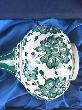 Iznik-Keramikvase mit Lotusmotiv – Handgefertigte Gözyaşı-Vase, 30 cm - 3