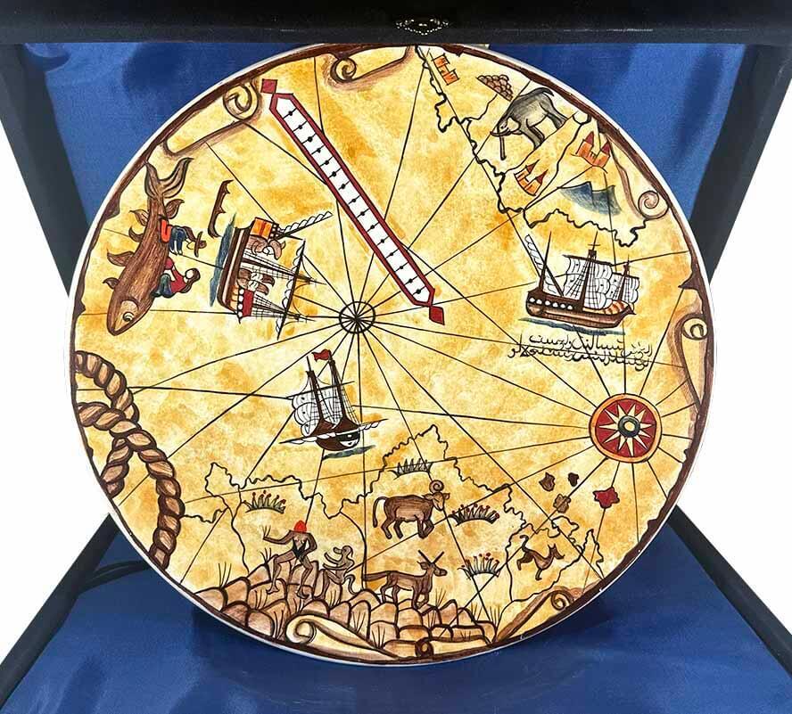 Iznik Plate with Piri Reis Map Design - 1