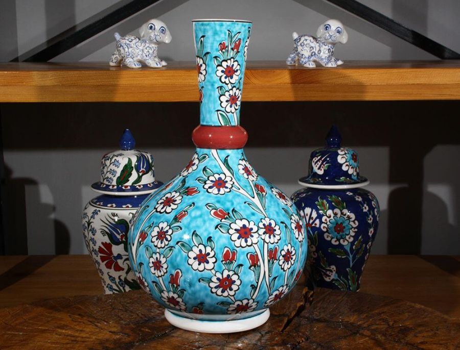 Iznik Pottery Tear Vase - 4