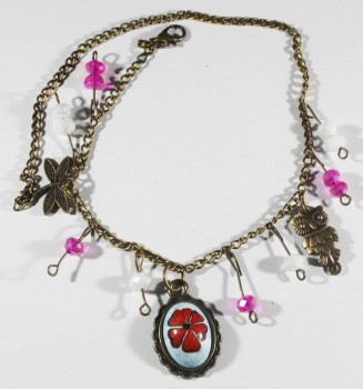 Iznik Pottery Vase Black Ground 18cm - Çini Evi