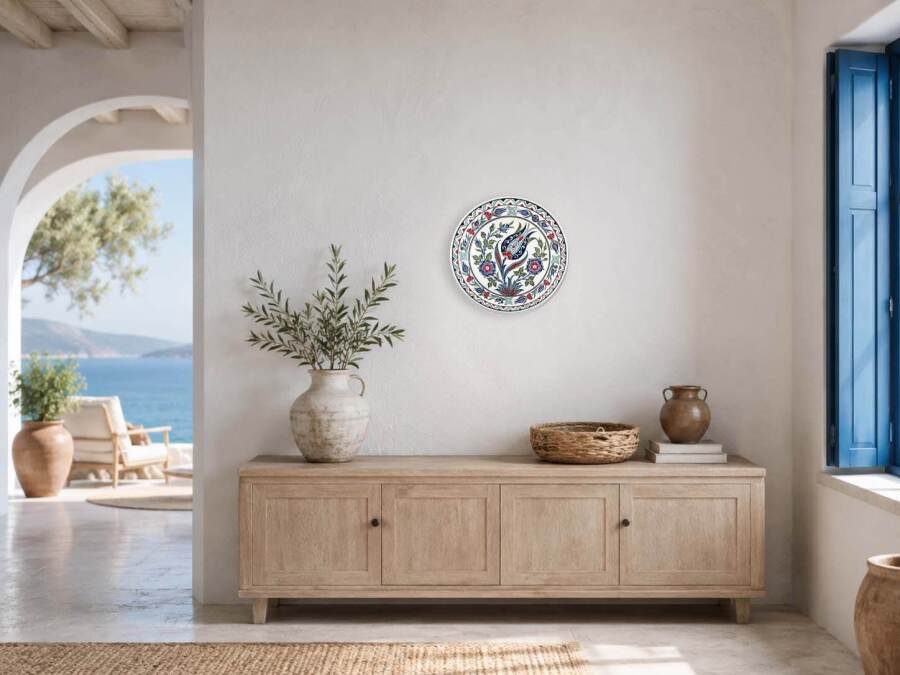 Iznik Tile Plate | England–Türkiye Business Gift 30 cm - 3