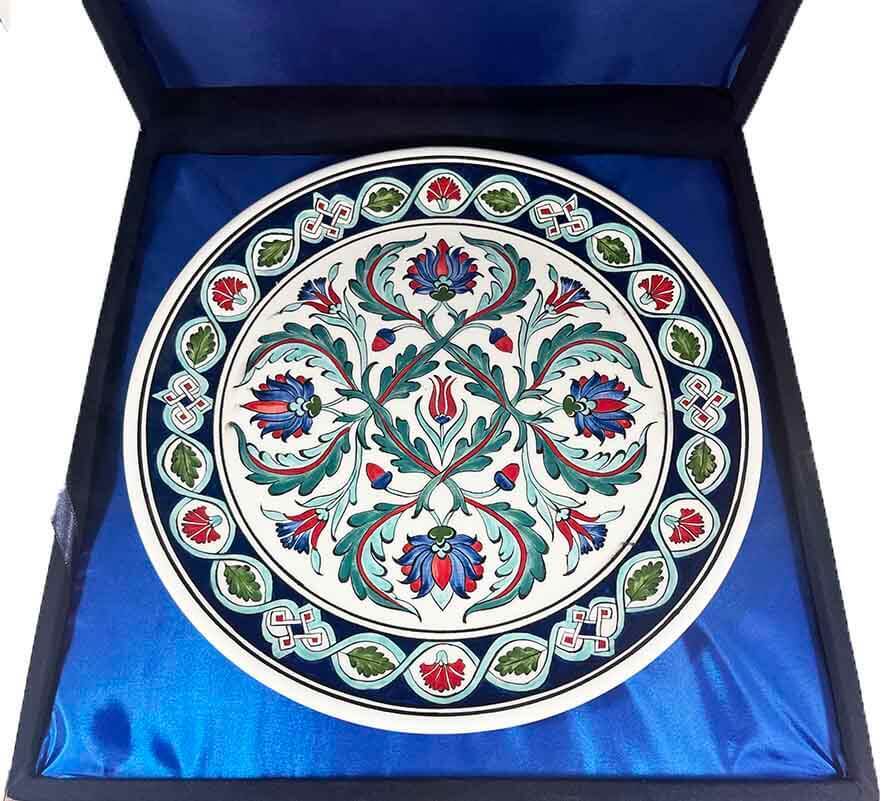 Iznik Tile Plate | Germany–Türkiye Business Gift 30 cm - 5