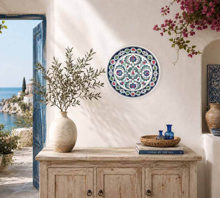 Iznik Tile Plate | Germany–Türkiye Business Gift 30 cm - 3