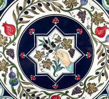 Iznik Tile Plate | Italy–Türkiye Business Gift 30 cm - Çini Evi (1)