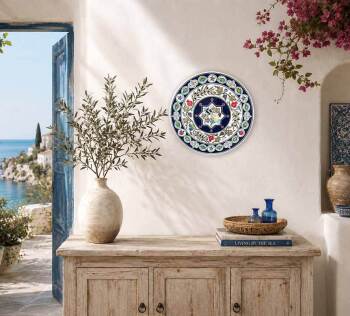 Iznik Tile Plate | Italy–Türkiye Business Gift 30 cm - 3
