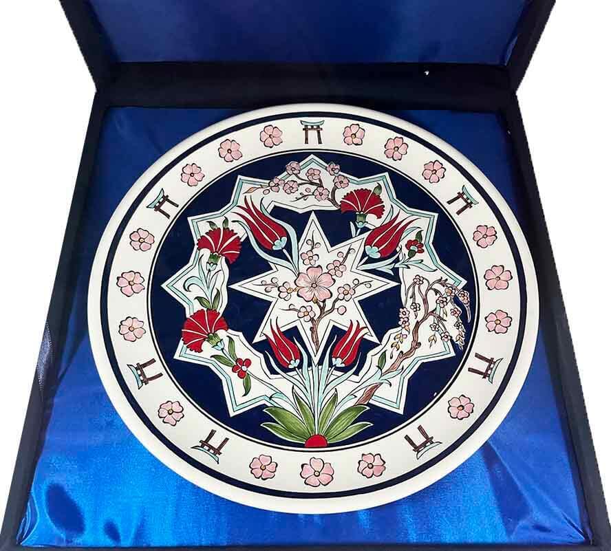 Iznik Tile Plate | Japan–Türkiye Business Gift 30 cm - 6