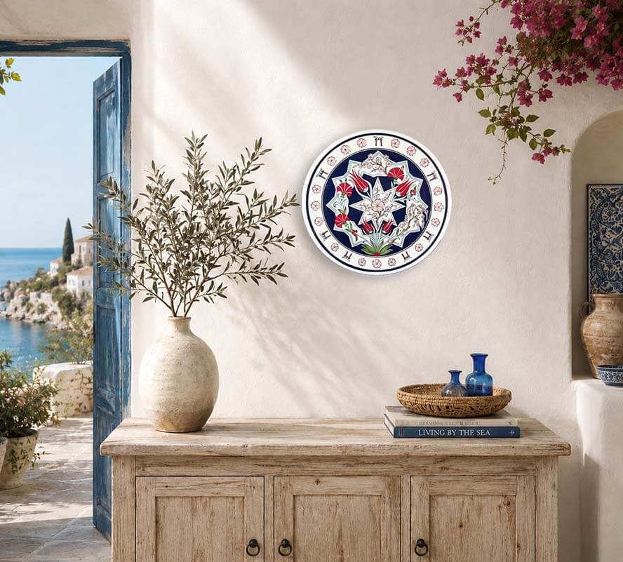 Iznik Tile Plate | Japan–Türkiye Business Gift 30 cm - 3