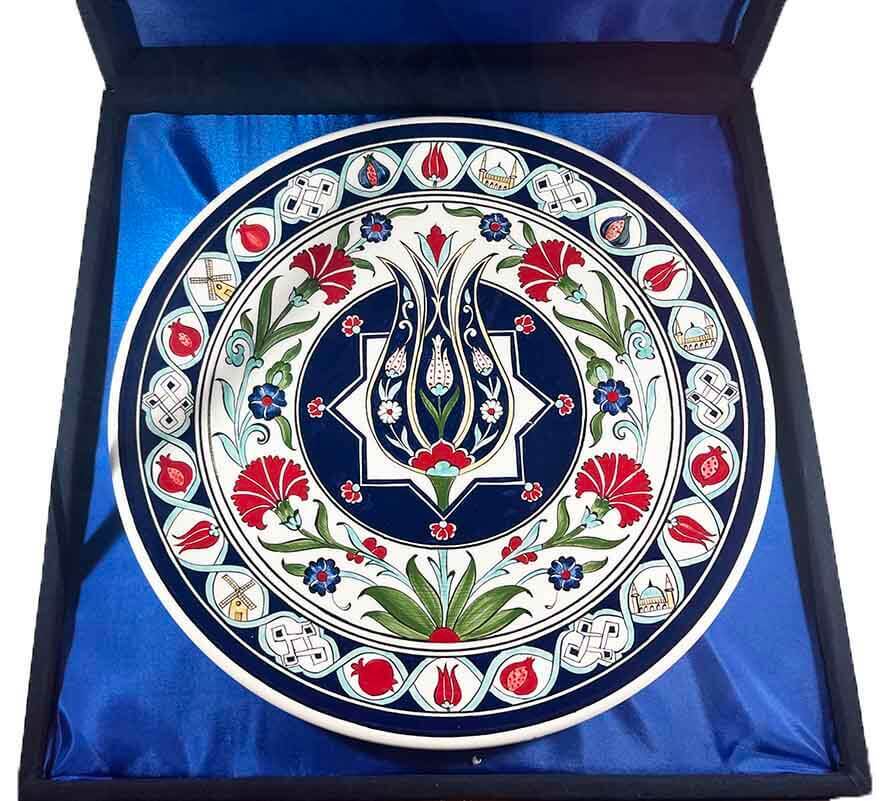 Iznik Tile Plate | Netherlands–Türkiye Business Gift 30 cm - 6