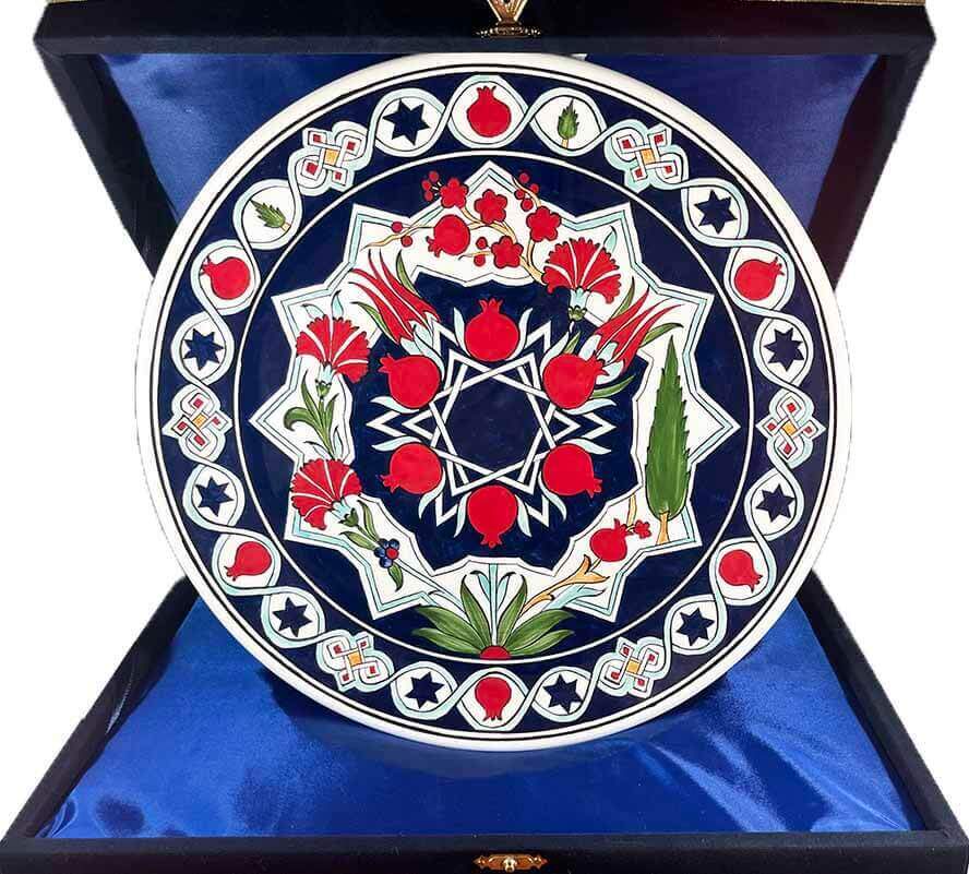 Iznik Tile Plate | Spain–Türkiye Business Gift 30 cm - 1