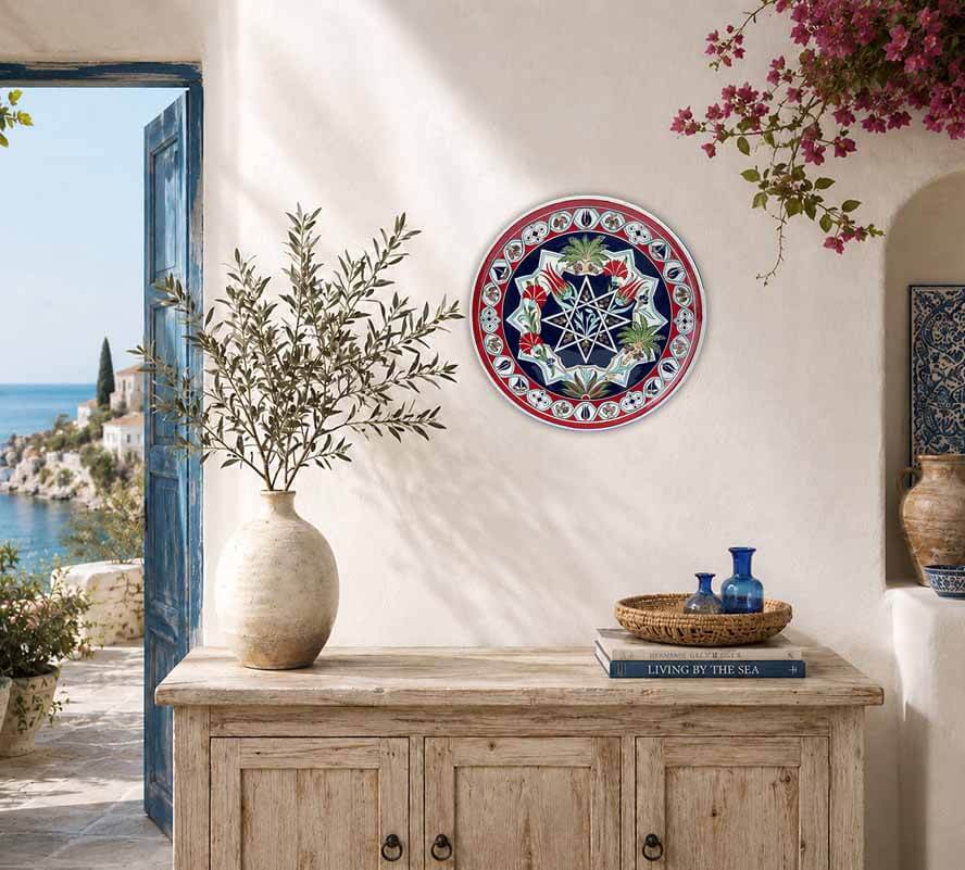 Iznik Tile Plate | UAE–Türkiye Business Gift 30 cm - 2