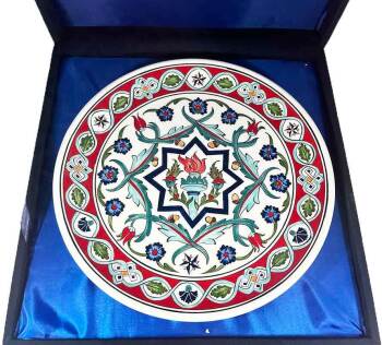 Iznik Tile Plate | USA–Türkiye Business Gift 30 cm - 5