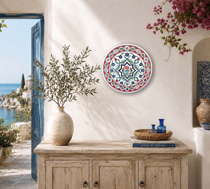 Iznik Tile Plate | USA–Türkiye Business Gift 30 cm - 3