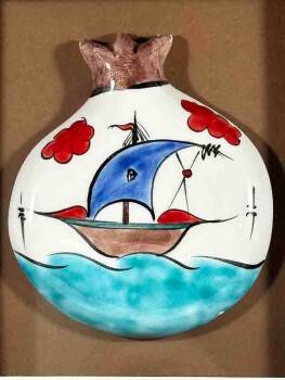 Kalyon Esintisi – İznik Çinili Nar Plaket - 2