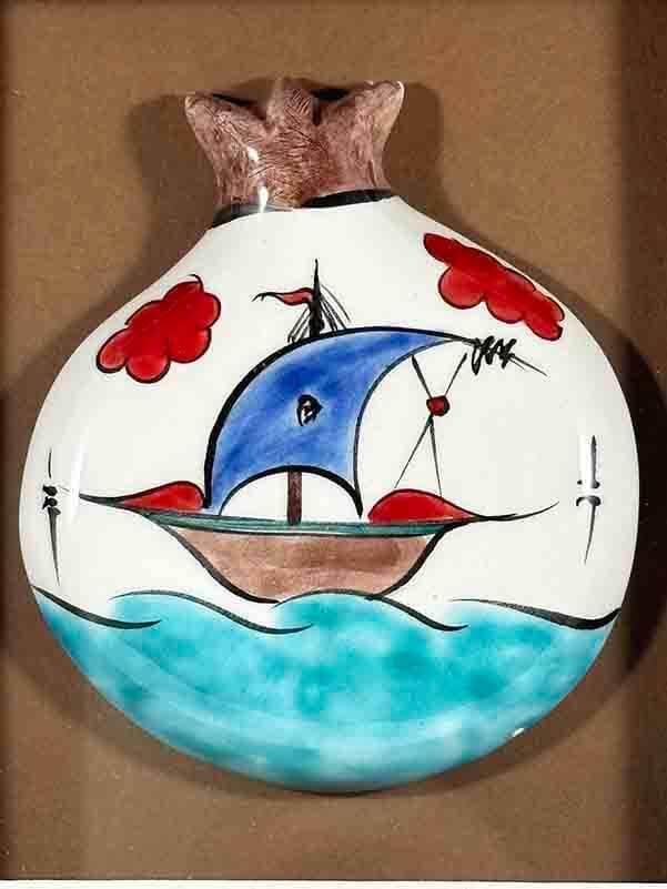 Kalyon Esintisi – İznik Çinili Nar Plaket - 2