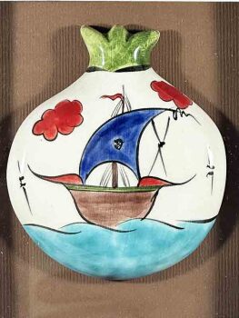 Kalyon – İznik Çinili Nar Plaket - Çini Evi (1)