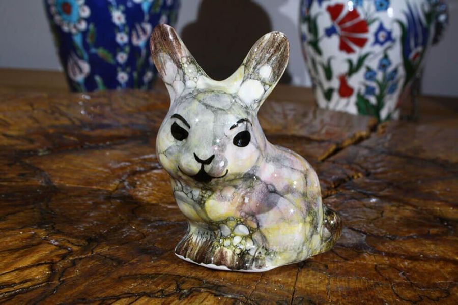 Hase als handgefertigtes Iznik-Keramik-Biblo - 1