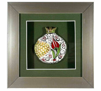 Kırmızı Lale – İznik Çinili Nar Plaket - 1