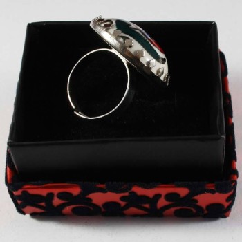 Bague de tulipe simple rouge - Çini Evi (1)