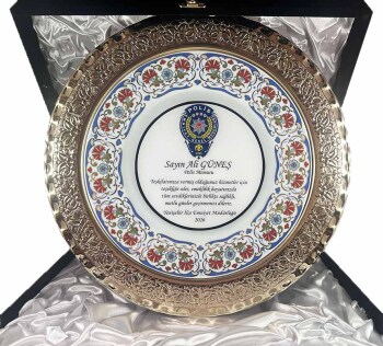 Kişiye Özel Gümüş Tabak - Çini Evi