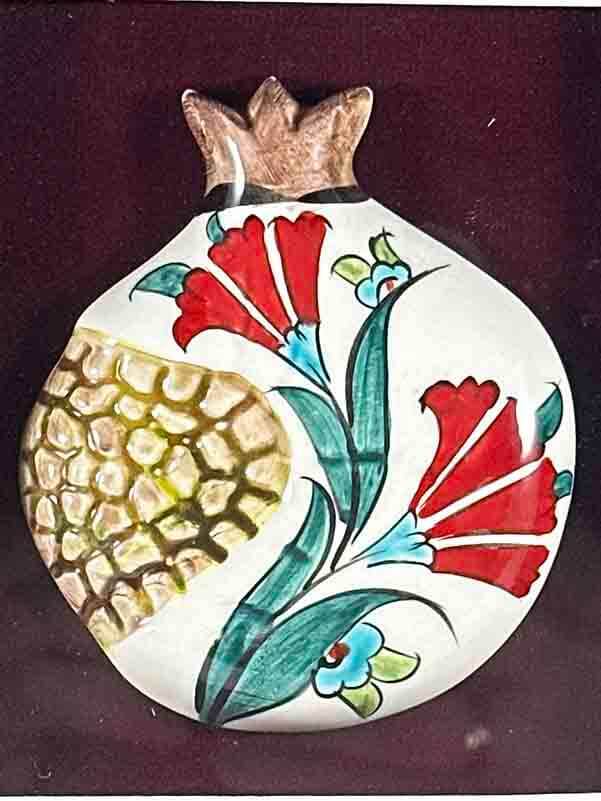 Kızıl Karanfil – İznik Çinili Nar Plaket - 2