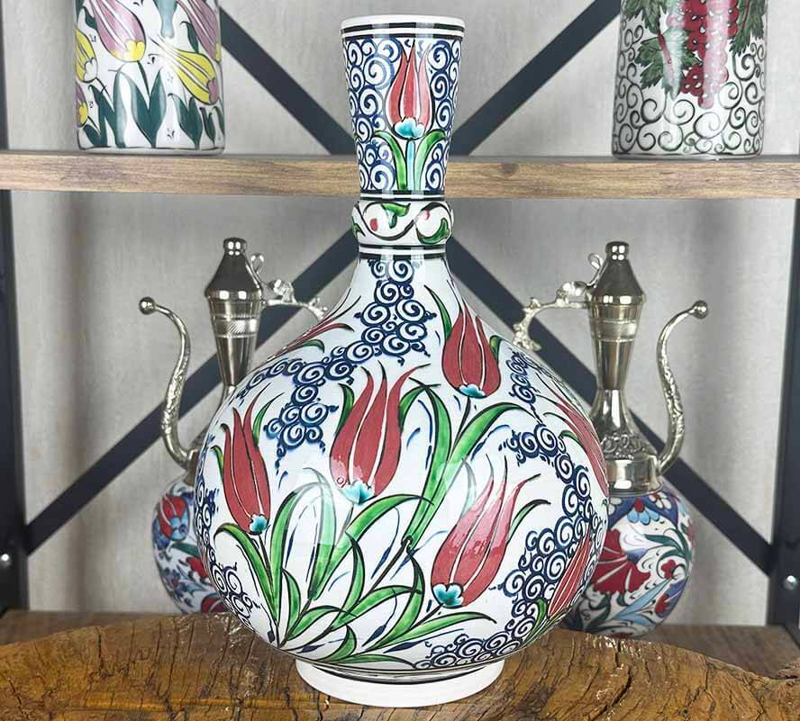 Klasik Laleler – İznik Çini Vazo - 1