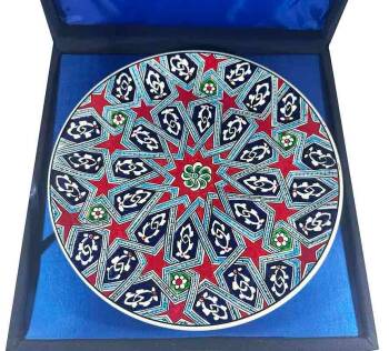 Kültürel Hediye – Selçuklu Yıldızı Desenli İznik Çini Tabak - 2