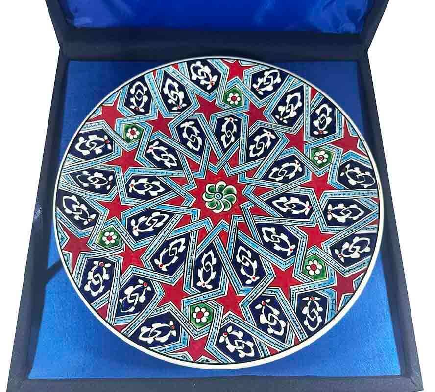 Kültürel Hediye – Selçuklu Yıldızı Desenli İznik Çini Tabak - 2