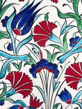 Kültürel Miras, Karanfil ve Lale Bahçesi – İznik Çini Tabak - Çini Evi (1)