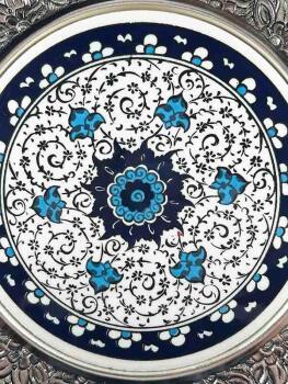 Kurum Ziyaret Hediyesi Gümüş Tabak - Çini Evi (1)