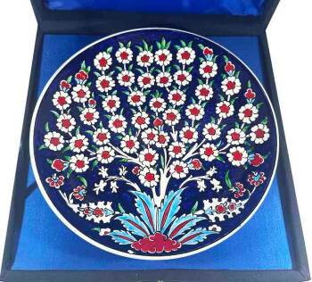 Kurumsal Hediye – Bereket Ağacı İznik Çini Tabak - Çini Evi (1)