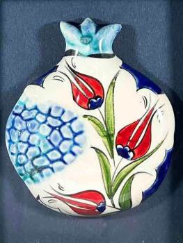 Lale Bahçesi – İznik Çinili Nar Plaket - 2