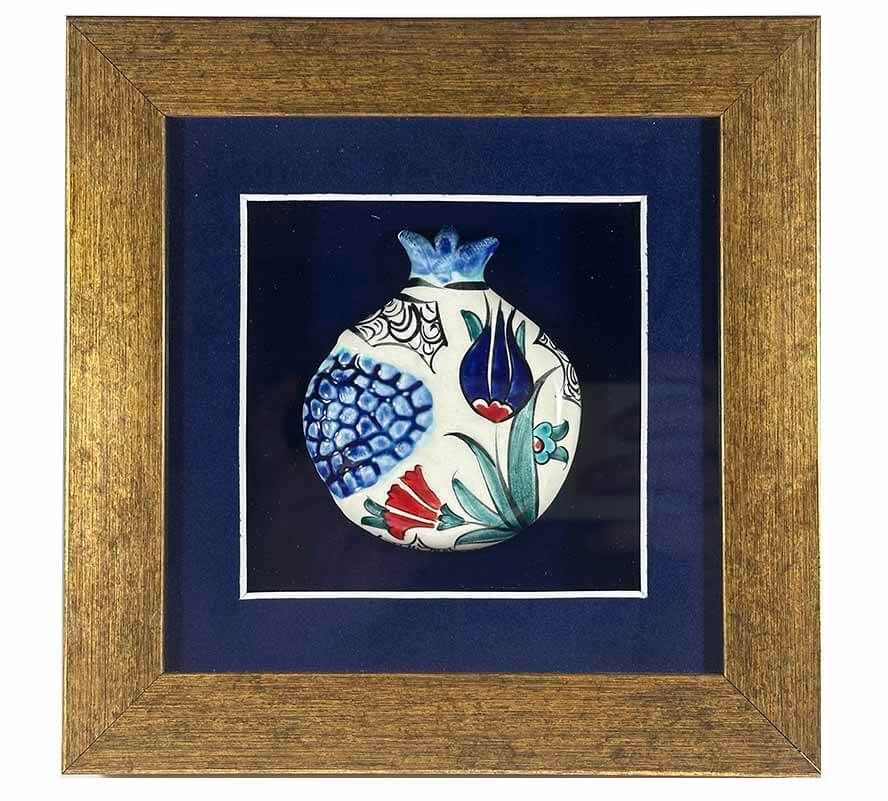 Lale & Karanfil Zarafeti – İznik Çinili Nar - 1