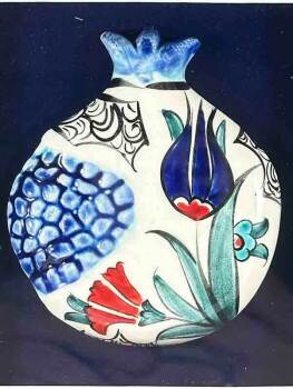 Lale & Karanfil Zarafeti – İznik Çinili Nar - 2