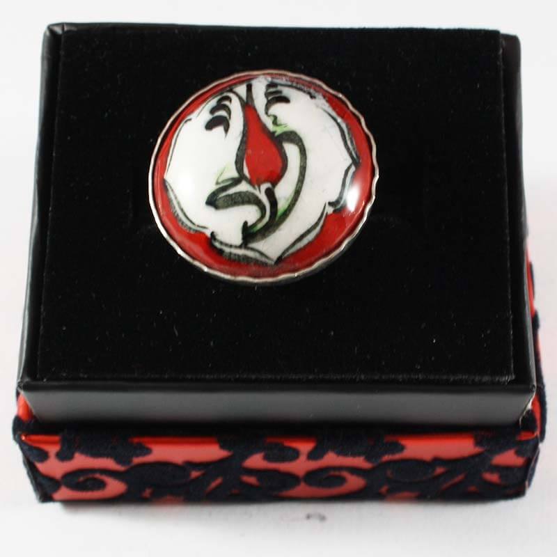 Lale motif Pottery Ring - 1