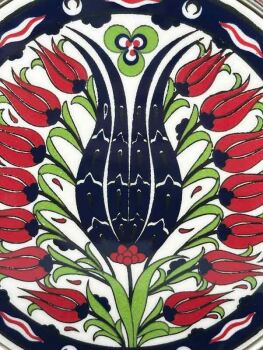 Lalezar Gümüş Tabak 25cm - Çini Evi (1)