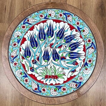 Tulip Garden Iznik Ceramic Side Table - 2