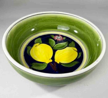 Lemon Motif Iznik Ceramic Salad Bowl - Çini Evi