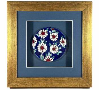 Life Tree Motif Iznik Tile Plaque - Çini Evi